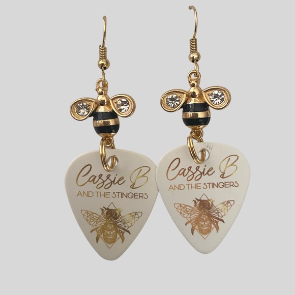 Handmade Guitar Pick Earrings - Picture 1 of 1